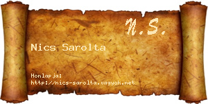 Nics Sarolta névjegykártya